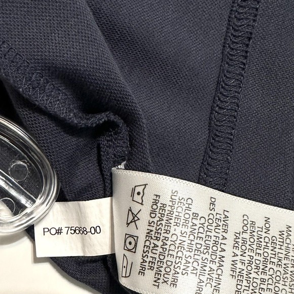 Travis Mathew Navy Golf Polo Shirt American Flag Pocket Mens Size XL - Picture 8 of 10